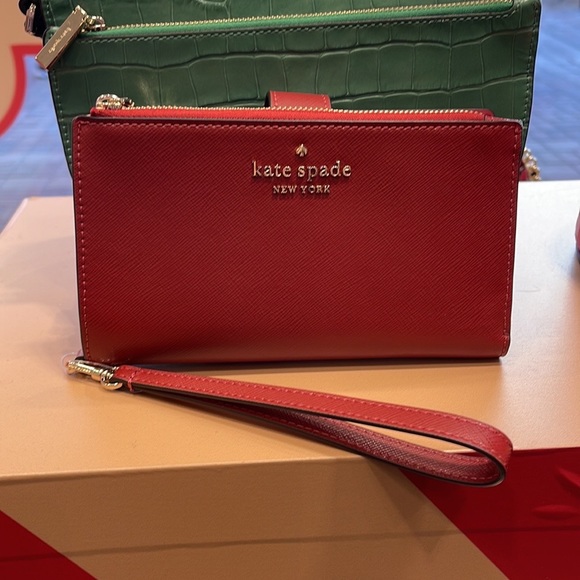 Kate Spade Staci Phone Wallet Wristlet 
Red Currant - Picture 12 of 16